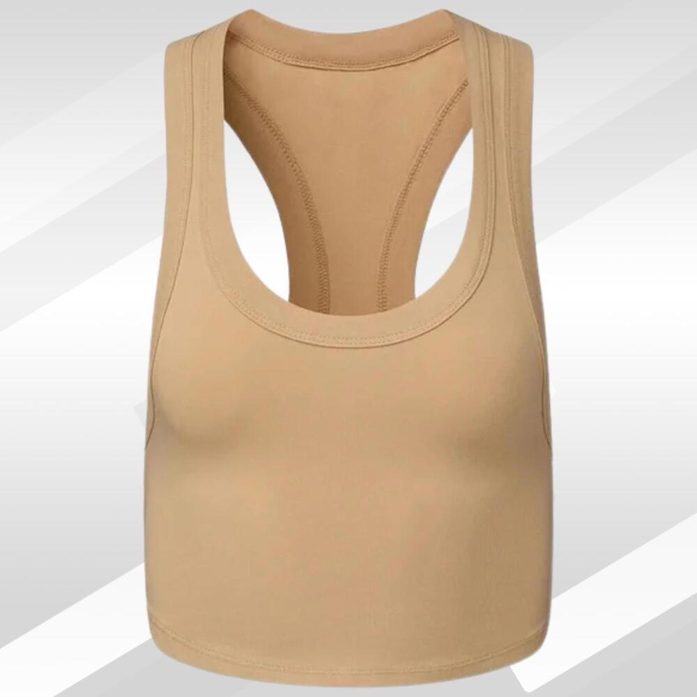 WeWoreWhat Beige Racerback Tank Top